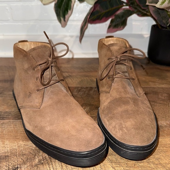 Tod's Polacco Lace Up Suede Chukka Boots Made in Italy - Picture 5 of 16